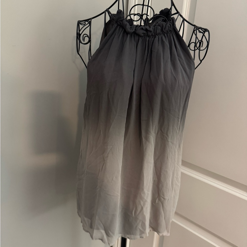 Vince Ombre’ Silk Halter Tank Top Size Medium